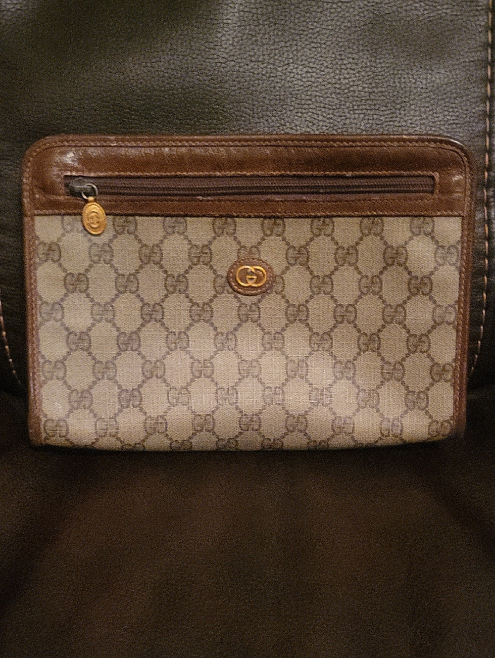 Gucci Monogram Vintage Clutch
